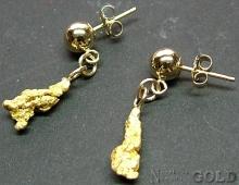 Gold Nugget earrings 2109J