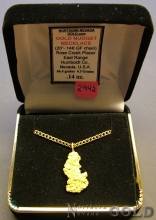 Gold Nugget Necklace 2942J