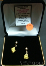 Gold Nugget Dangle Earrings 2111J